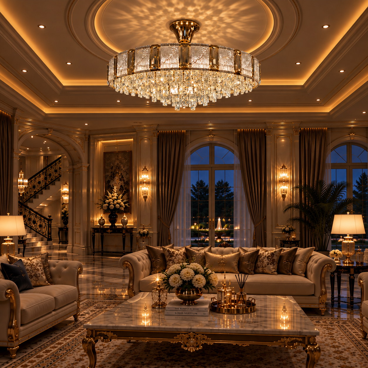 Royal Radiance Crystal Chandelier