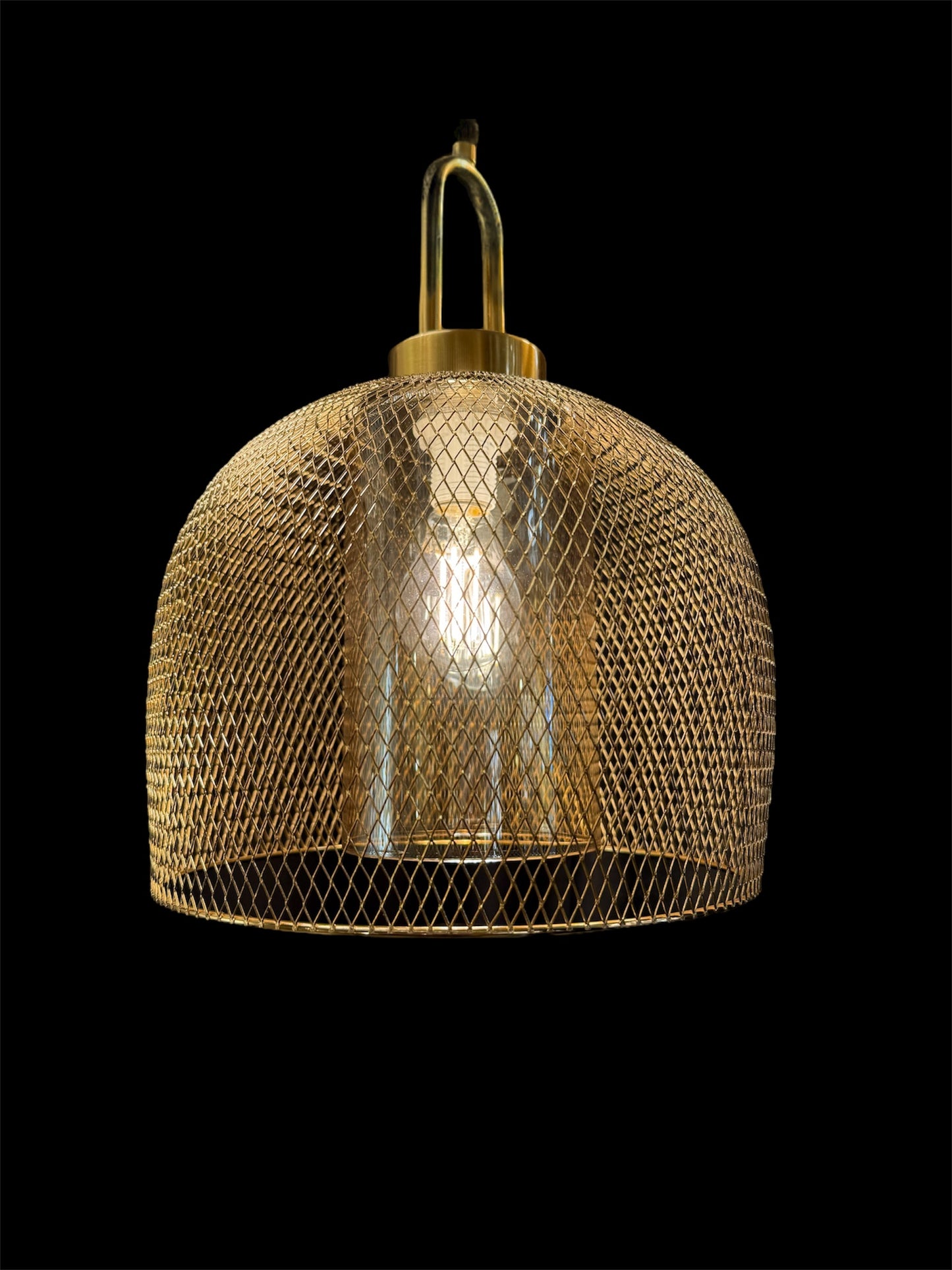 6205-3L Golden Mesh Hanging Light