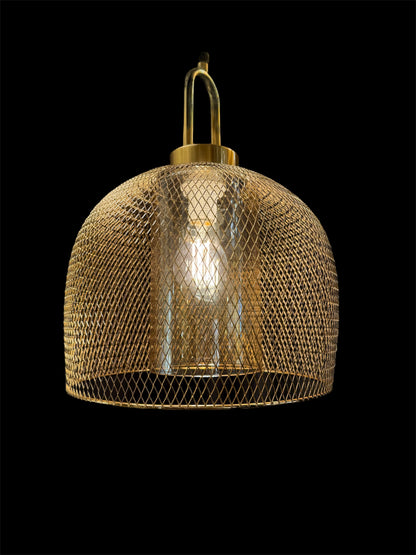 6205-3L Golden Mesh Hanging Light