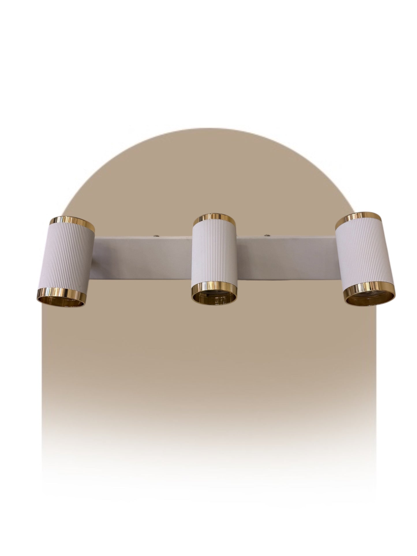 8142-3 Triple White & Gold Light