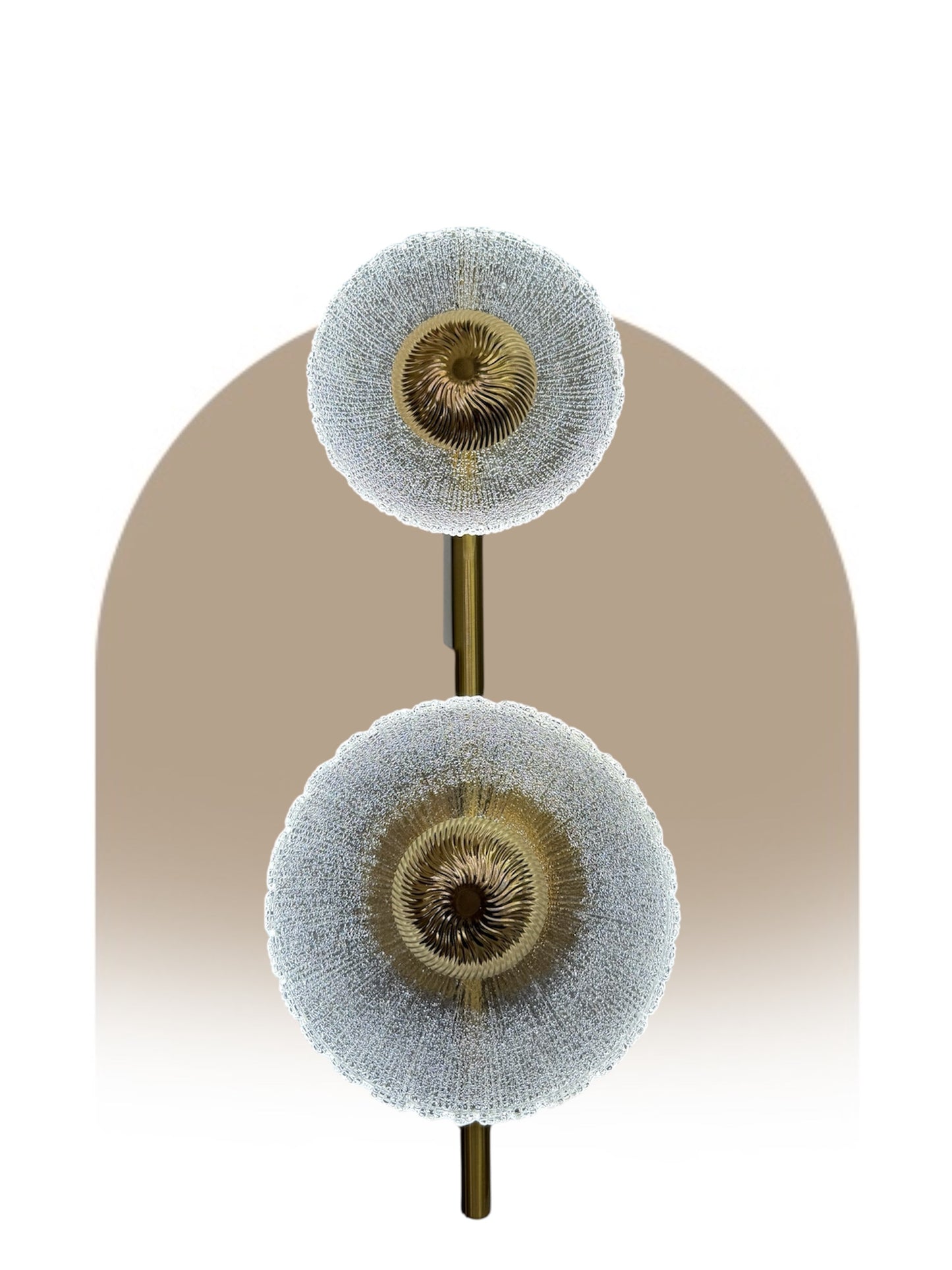 6708-AB Double Crystal Wall Light