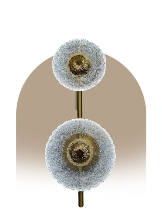 6708-AB Double Crystal Wall Light