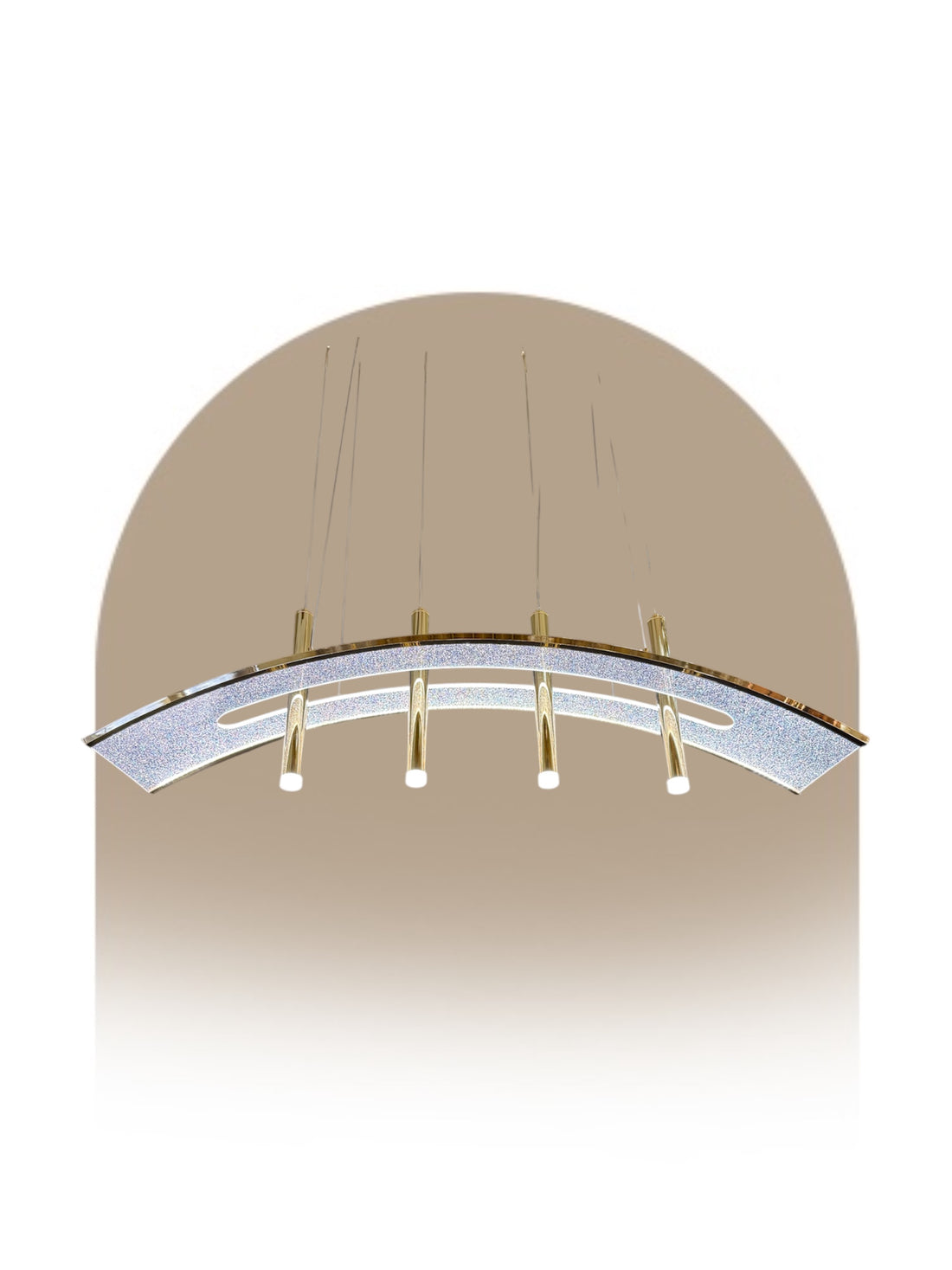 T6181-4 Golden Acrylic Chandelier