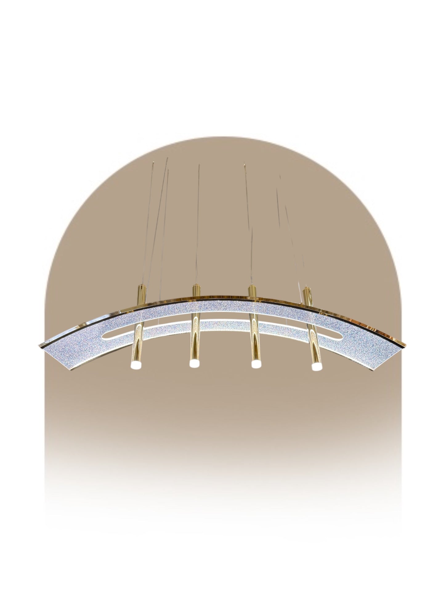 T6181-4 Golden Acrylic Chandelier