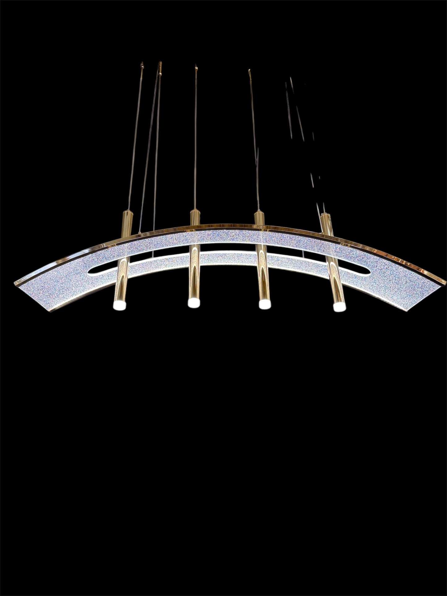 T6181-4 Golden Acrylic Chandelier