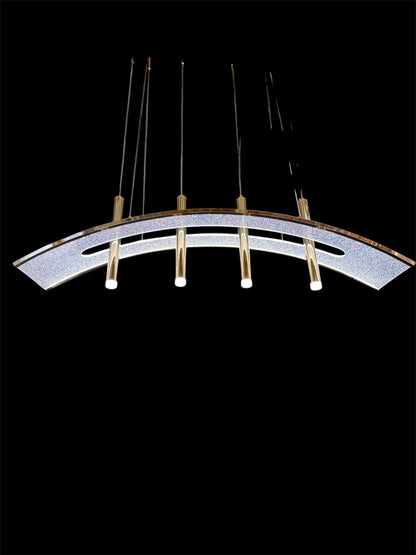 T6181-4 Golden Acrylic Chandelier